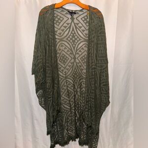 American Eagle Green duster/kimono